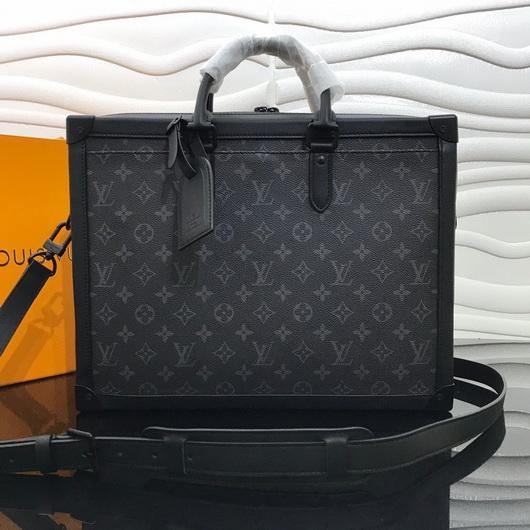 LV M44952 Louis Vuitton Soft Trunk Briefcase Monogram Black