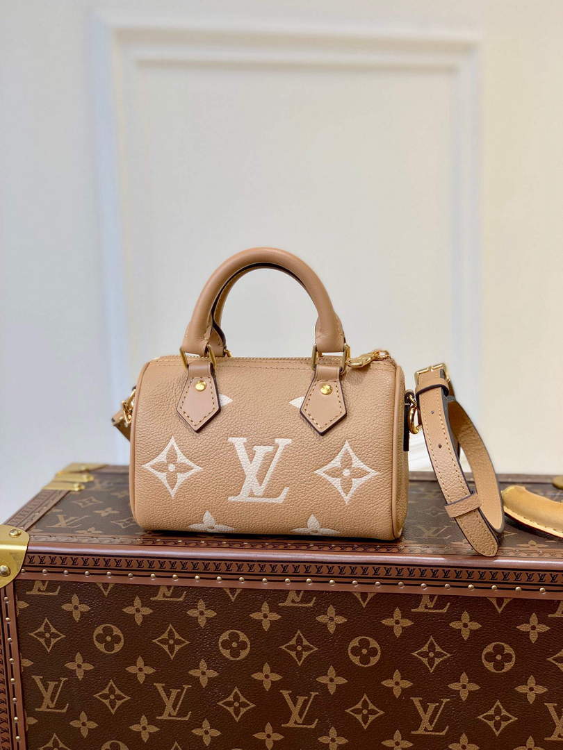 LV M81457 Louis Vuitton Nano Speedy Bag Arizona Beige