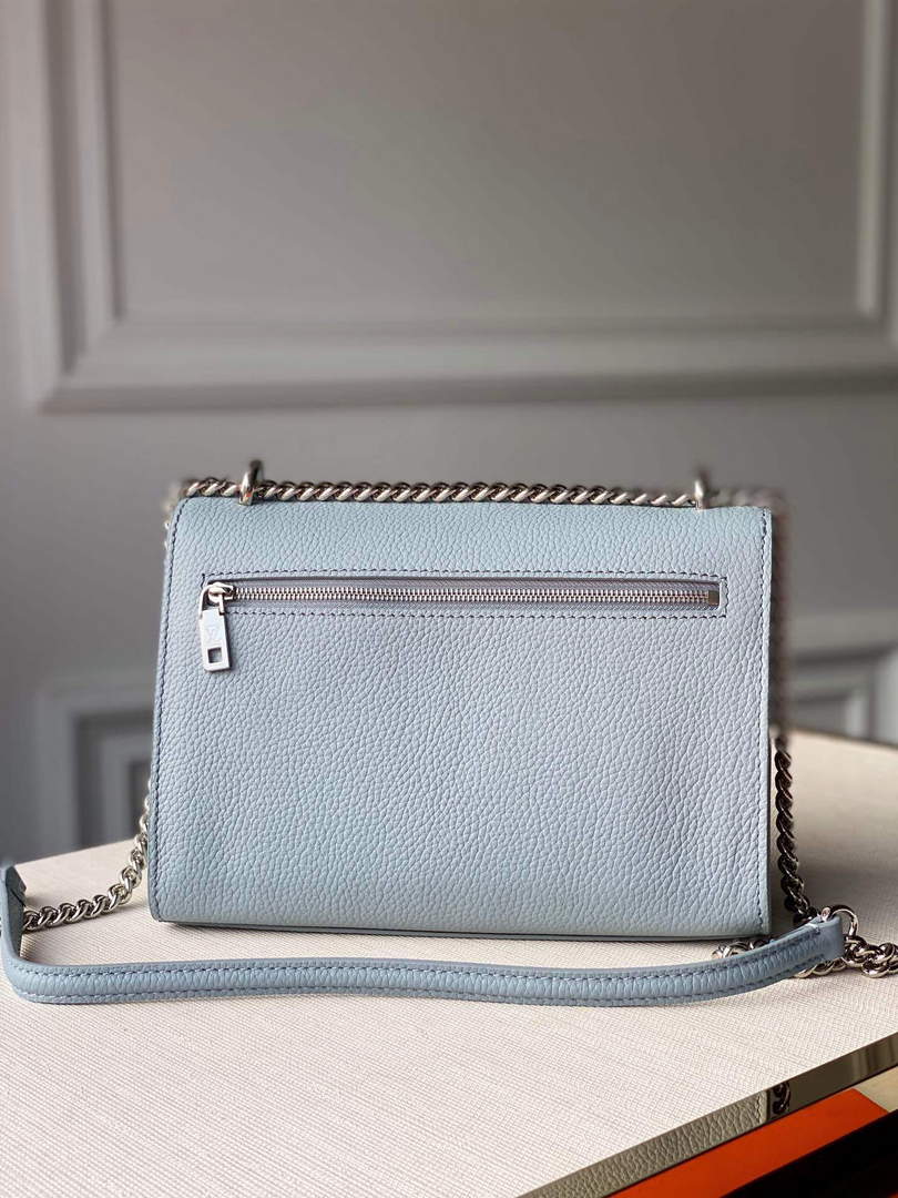 LV M56137 Louis Vuitton Mylockme Chain Bag Light Blue