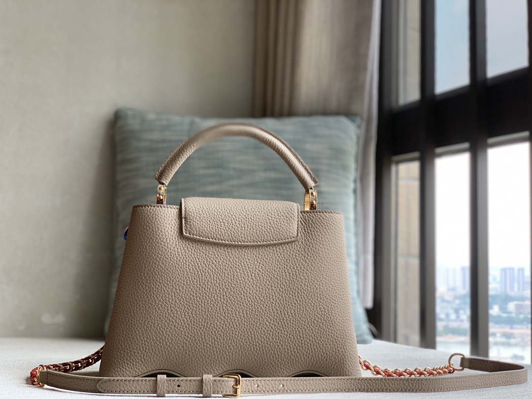 LV M22121 Louis Vuitton Capucines BB Handbag Gray