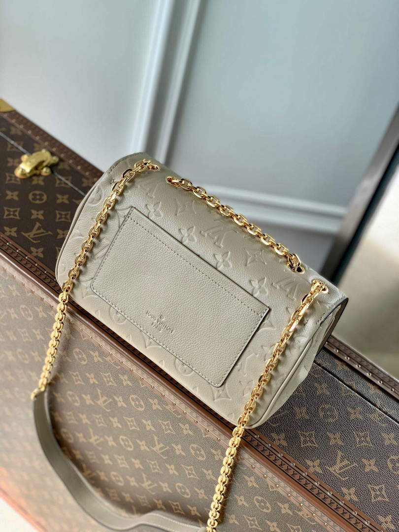 LV M46199 Louis Vuitton Marceau Chain Bag Dove Gray