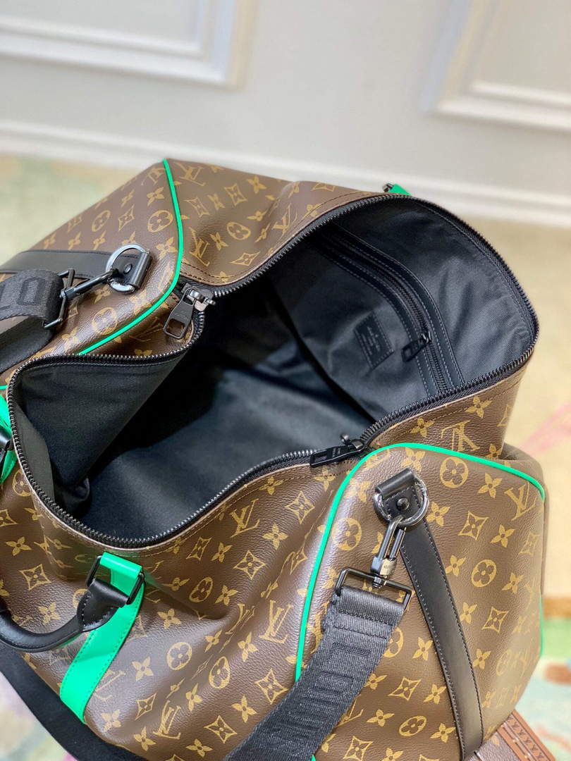 LV M46259 Louis Vuitton Keepall Bandouliere 50 Bag Minty Green