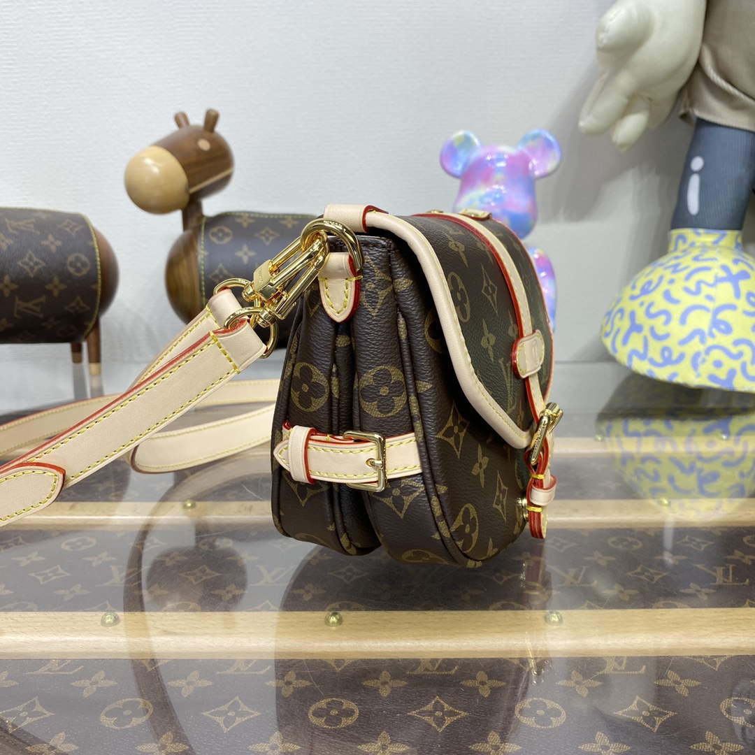LV M46740 Louis Vuitton Saumur BB Saddle Bag Brown