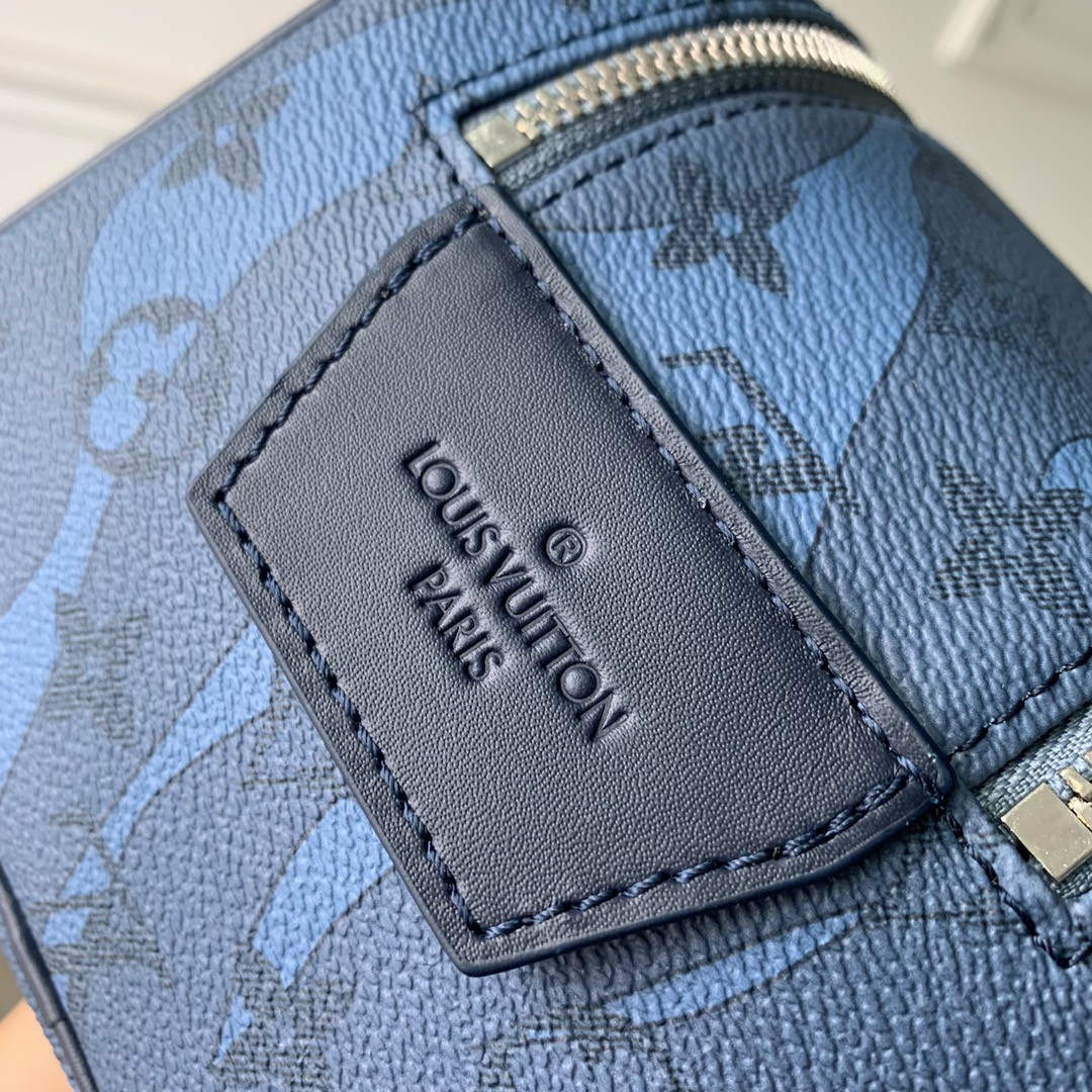 LV M82337 Louis Vuitton Dopp Kit Toiletry Bag Abyss Blue