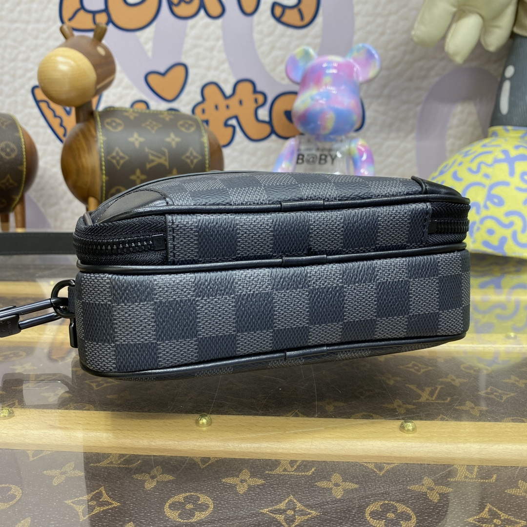 LV M82542 Louis Vuitton Nano Alpha Bag Black grid