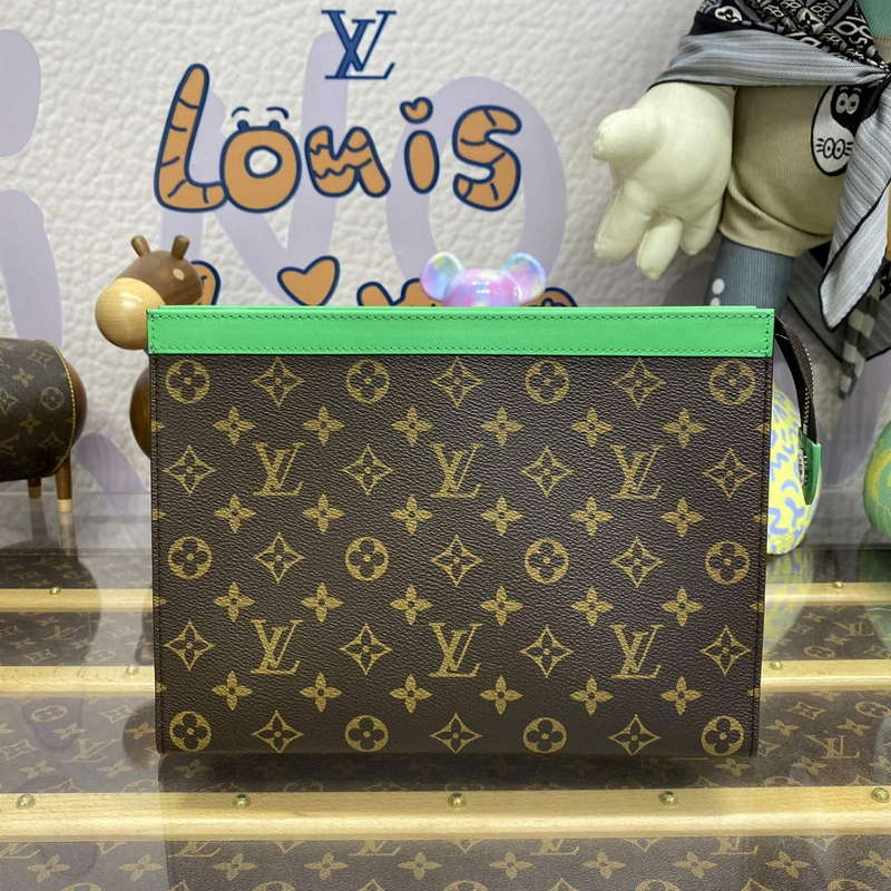 LV M82854 Louis Vuitton Pochette Voyage MM Bag Green