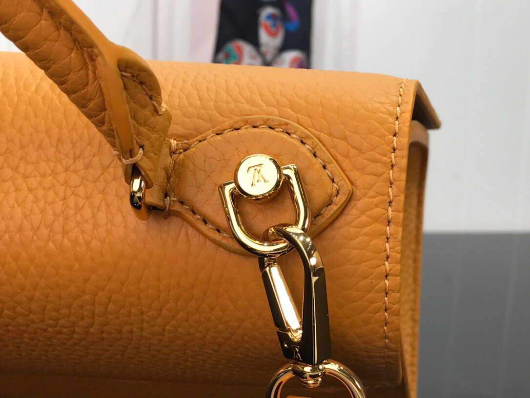 LV M57136 Louis Vuitton Twist one Handle PM M57093 Taurillon Leather Saffron