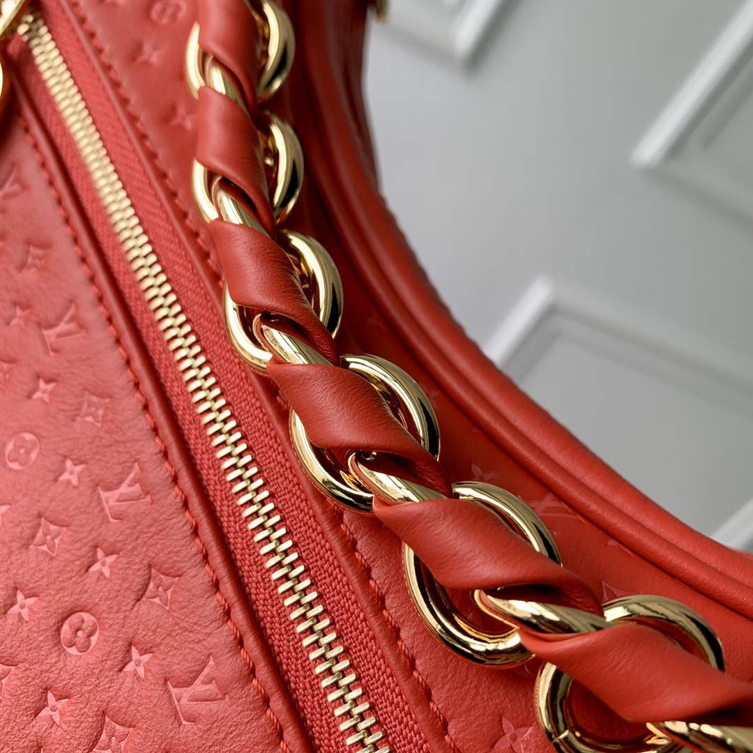 LV M22594 Louis Vuitton Loop Baguette Handbag Red