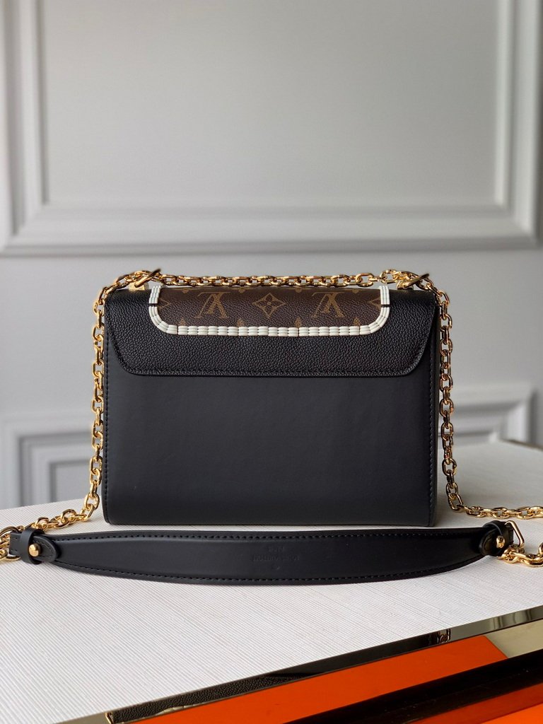 LV M50282 Louis Vuitton M57517 Twist MM shoulder Epi bag Black and Monogram