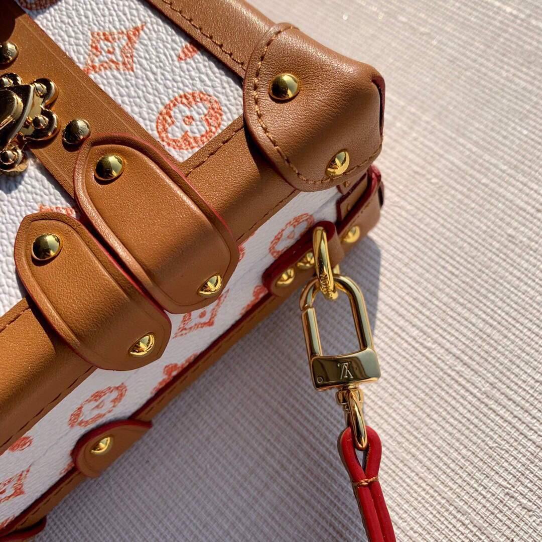 LV M40273 Louis Vuitton Petite Malle Monogram M54180 White and Yellow