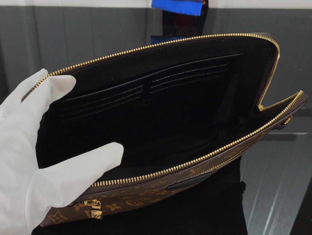 LV N60417 Louis Vuitton Pouch Monogram Canvas Brwon