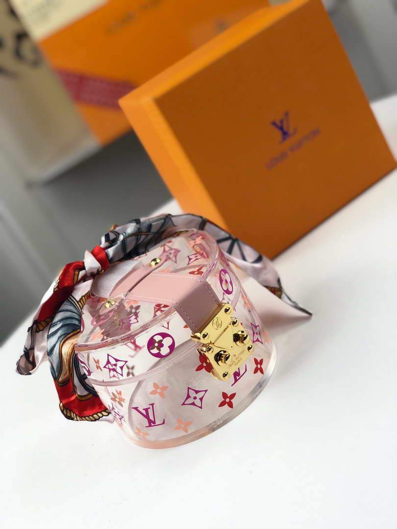 LV GI0203 Louis Vuitton Plexiglass Box Scott Pink