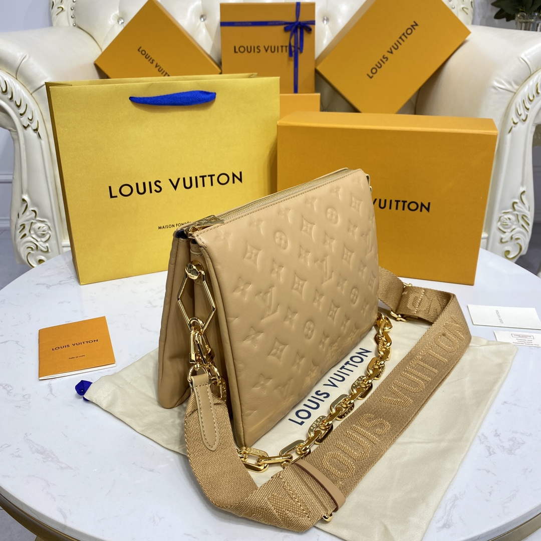 LV M21261 Louis Vuitton Coussin PM Bag Apricot