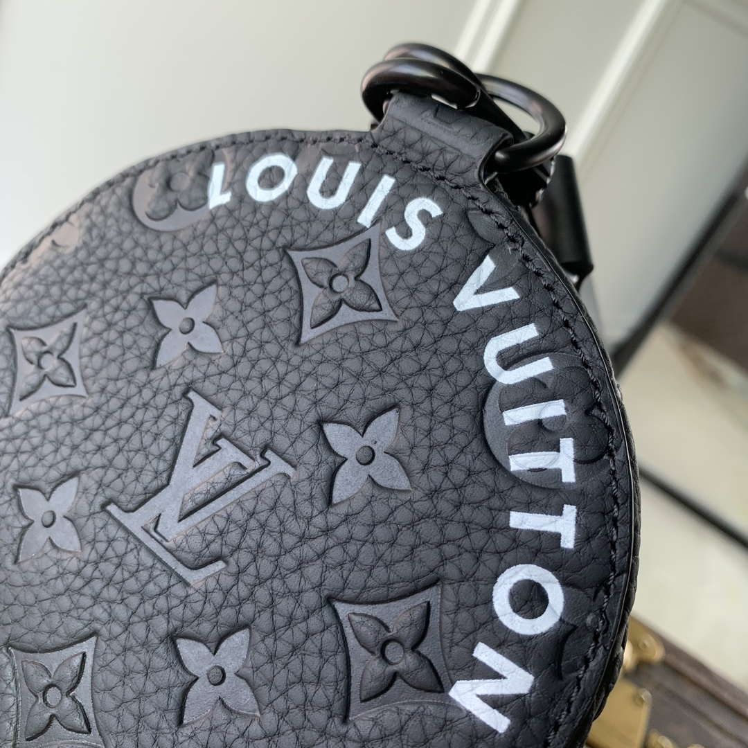LV M46796 Louis Vuitton Soft Polochon PM Monogram Black