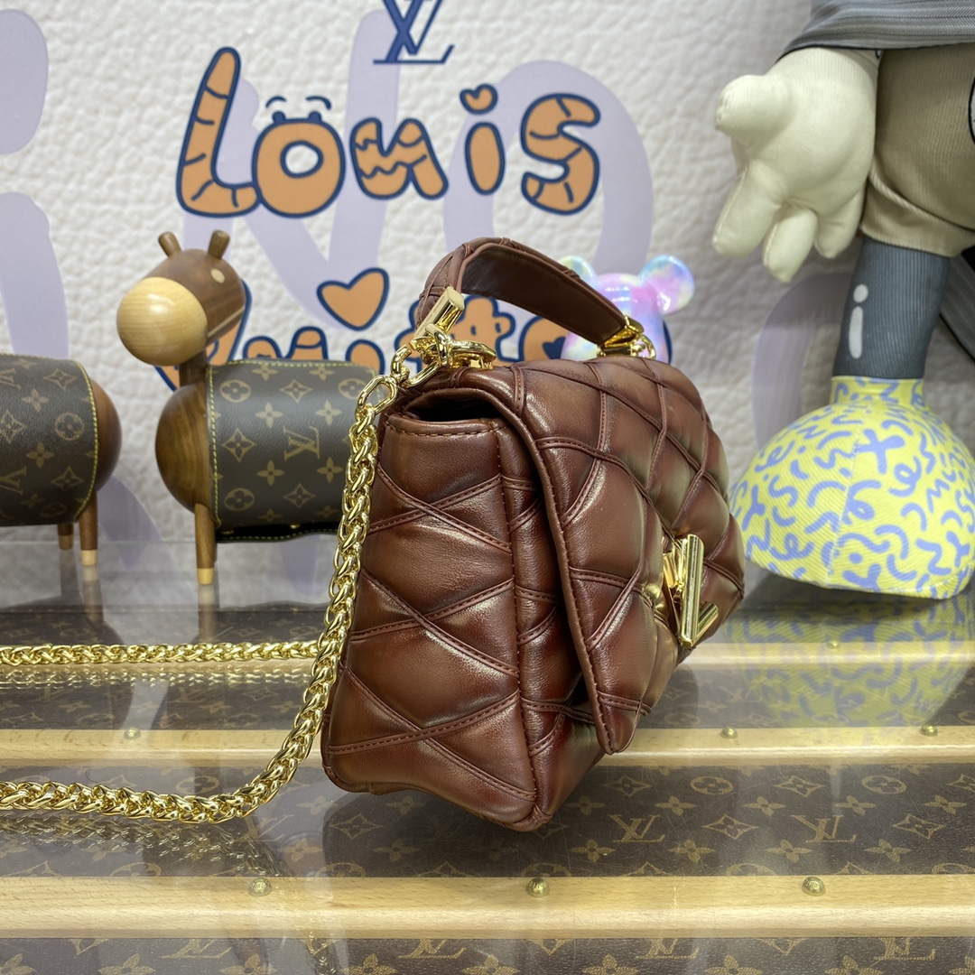 LV M23601 Louis Vuitton GO-14 MM Bag Smoked Tan