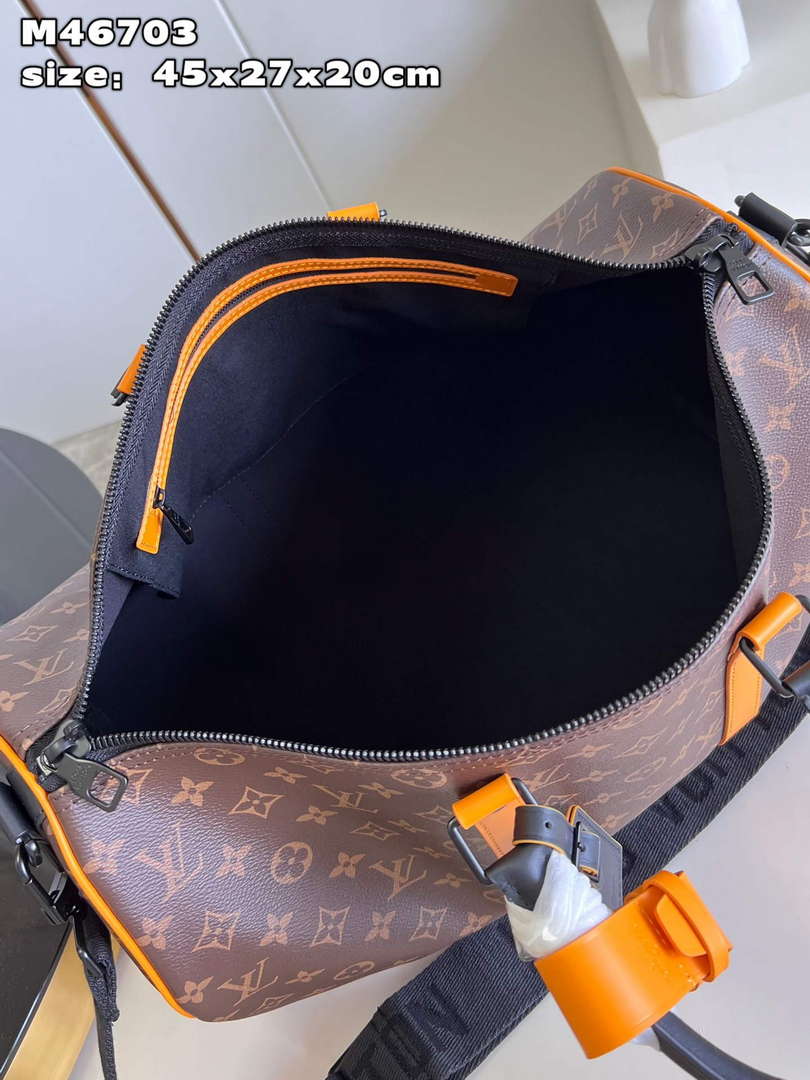 LV M46703 Louis Vuitton Keepall Bandouli��re 45 Bag Radiant Sun