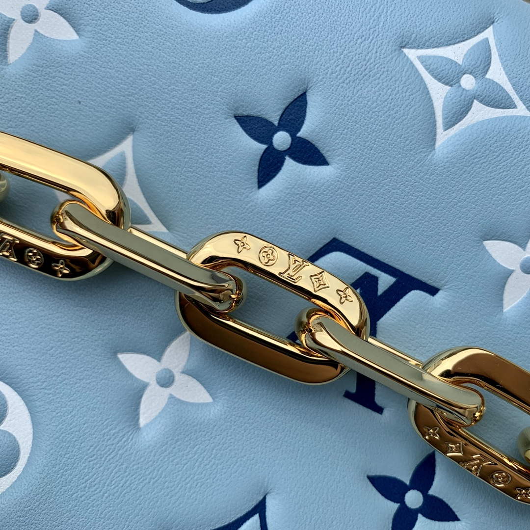 LV M22953 Louis Vuitton Coussin PM Tricolor Bag Blue