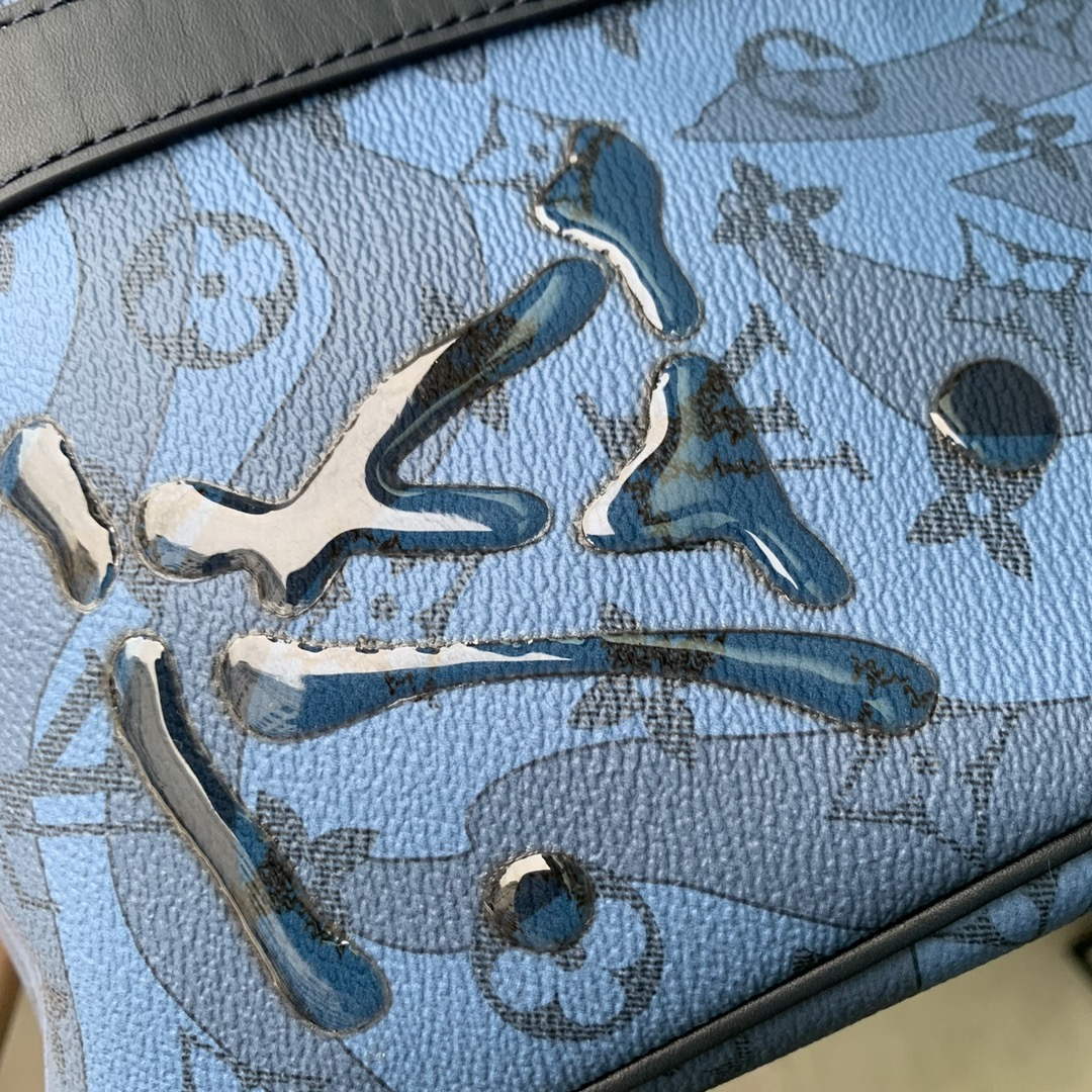 LV M22573 Louis Vuitton Keepall Bandouli��re 35 Abyss Blue