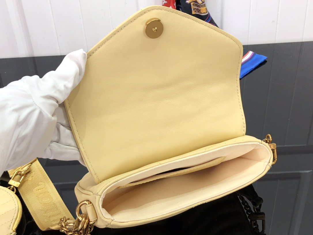 LV M56466 Louis Vuitton New Wave Multi-Pochette Leather M56467 Light Yellow