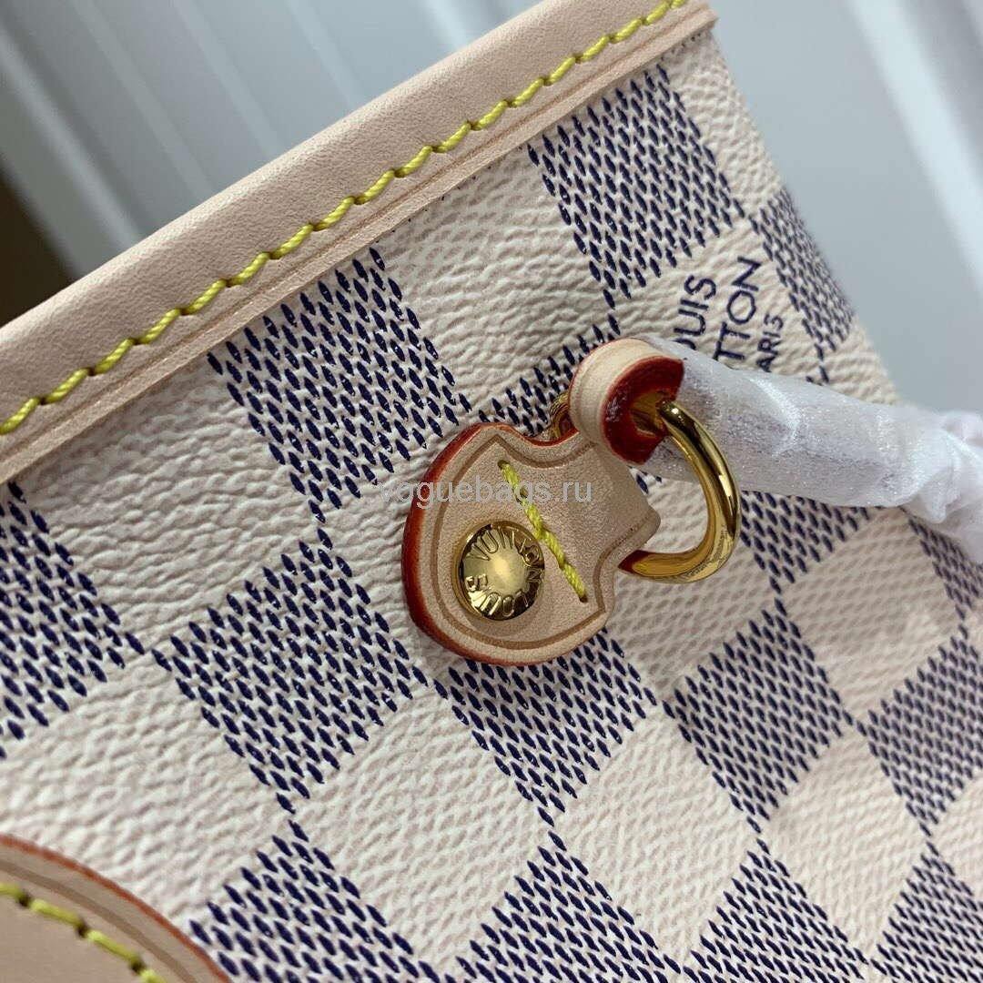 LV N41362 Louis Vuitton Neverfull PM Damier Azur M41245 Bag Pink