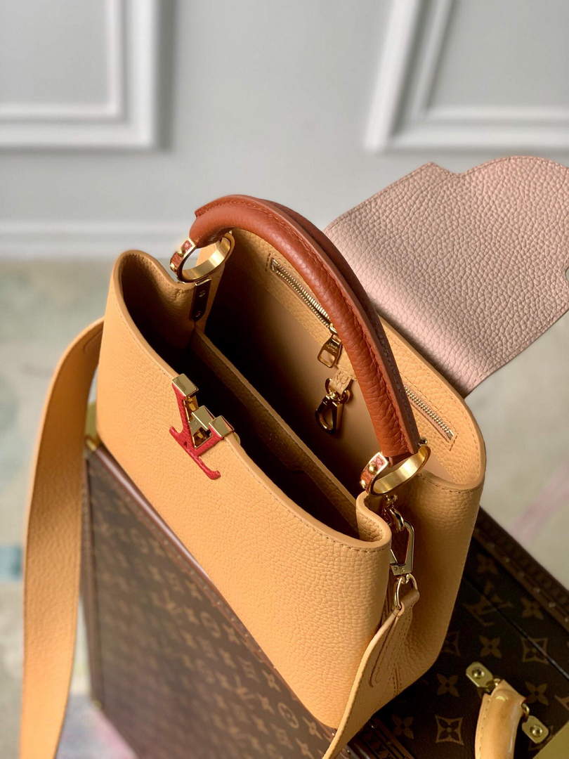 LV M20784 Louis Vuitton Capucines BB Handbag Wood Brown