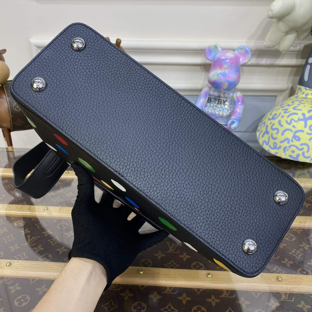 LV M21663 Louis Vuitton LV x YK Capucines MM Bag Black