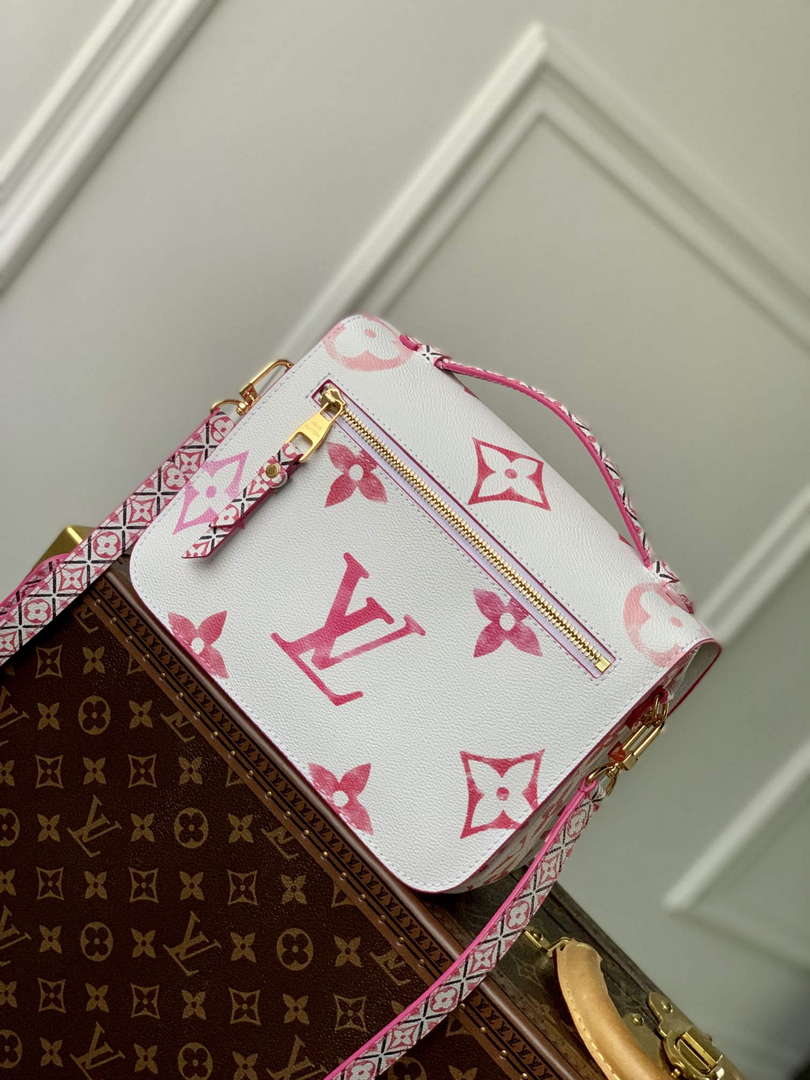 LV M23055 Louis Vuitton Pochette M��tis MM Handbag Pink