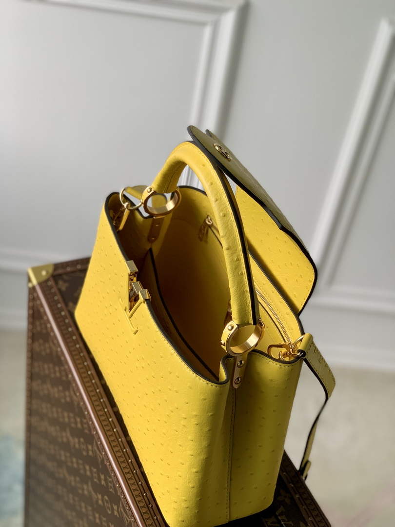 LV N81196 Louis Vuitton Capucines MM Handbag Yellow