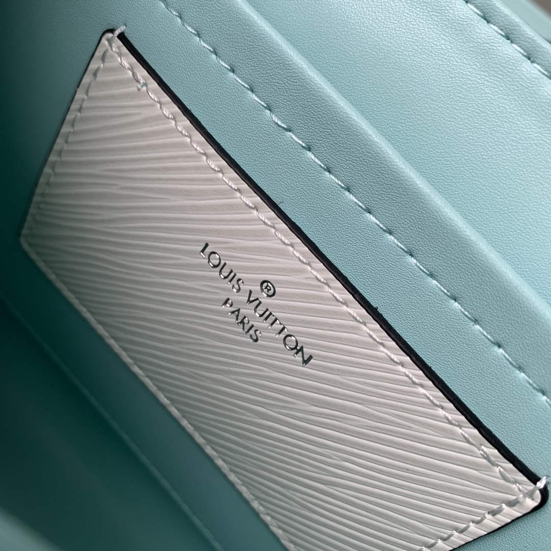 LV M22029 Louis Vuitton Twist MM Bag Epi Leather White