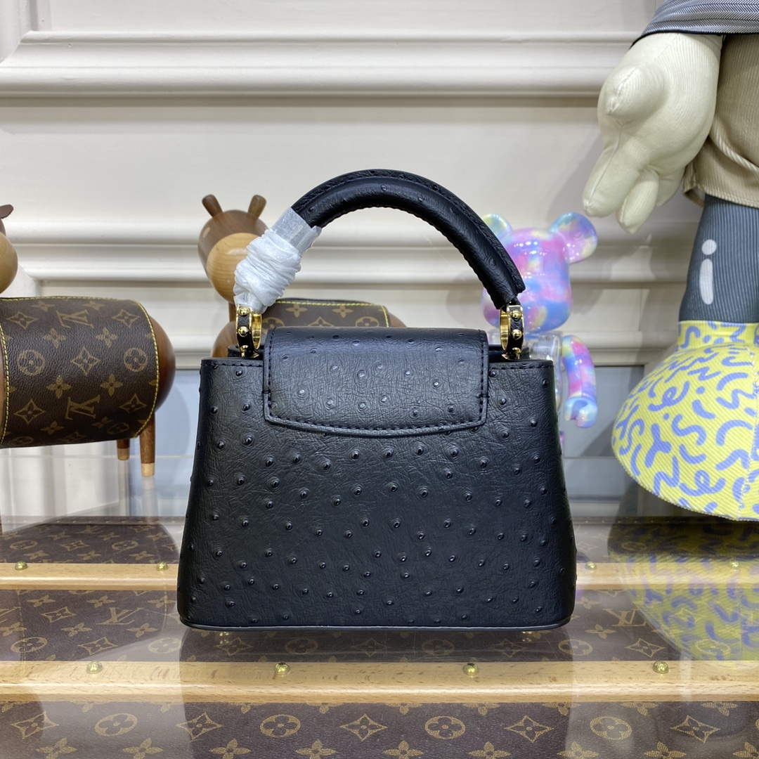 LV N81523 Louis Vuitton Capucines Mini Handbag Black