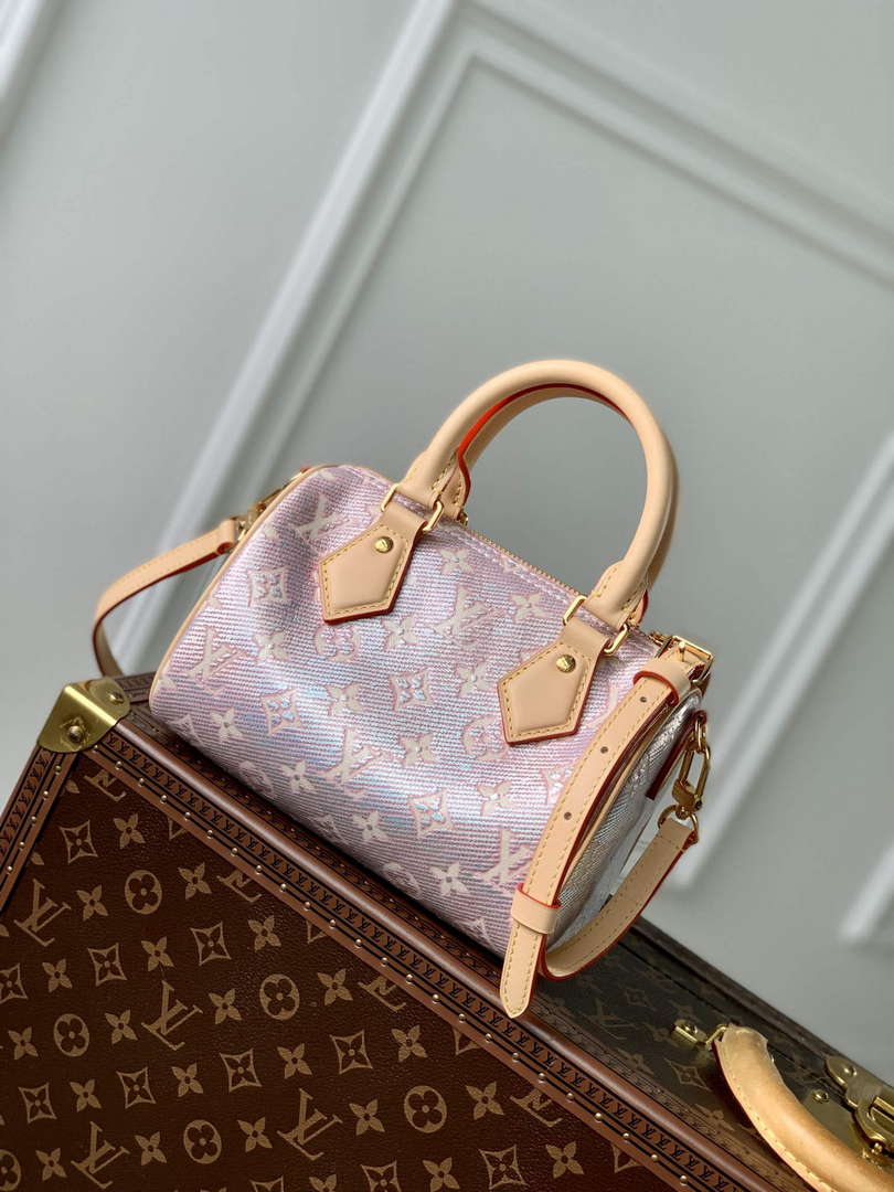 LV M22849 Louis Vuitton Speedy Bandouli��re 20 Handbag Pink