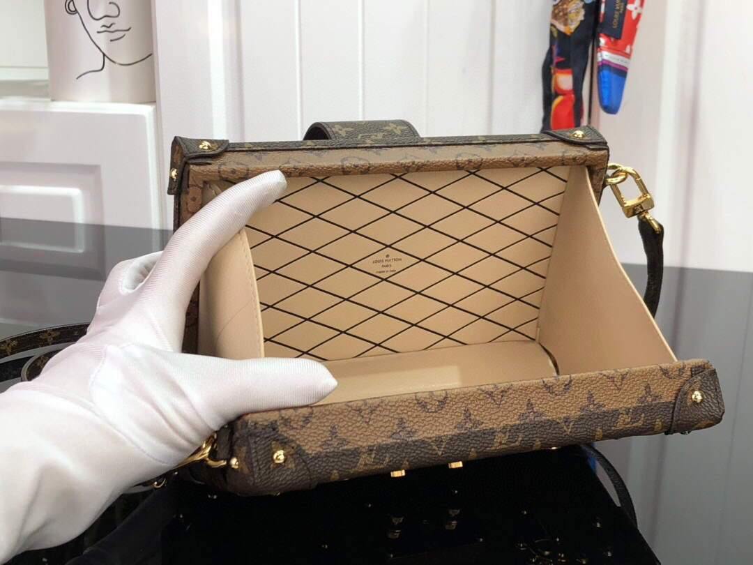 LV M44154 Louis Vuitton Petite Malle Monogram Reverse M44199 Bag