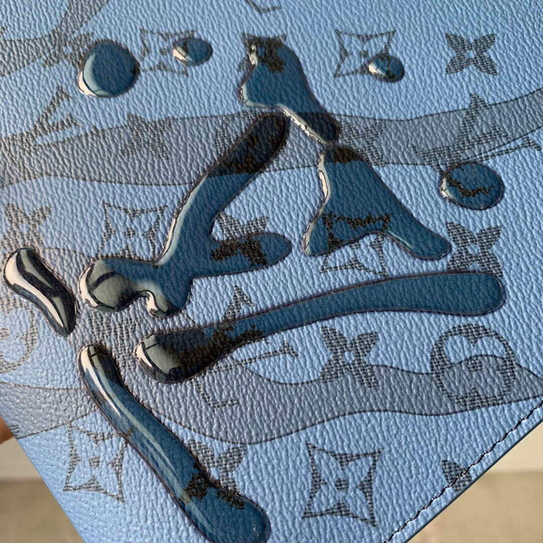 LV M22763 Louis Vuitton Pochette Voyage MM Bag Abyss Blue