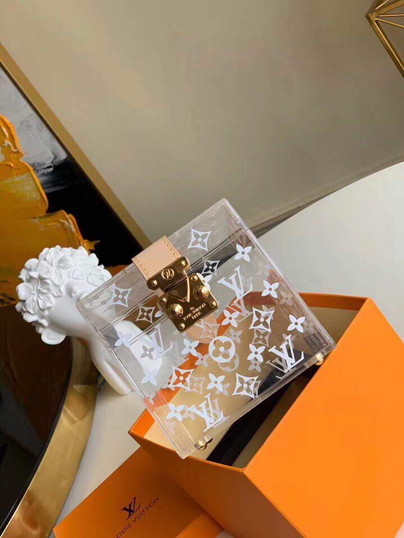 LV GI0481 Louis Vuitton Plexiglass Jewelry Cube Scott Box