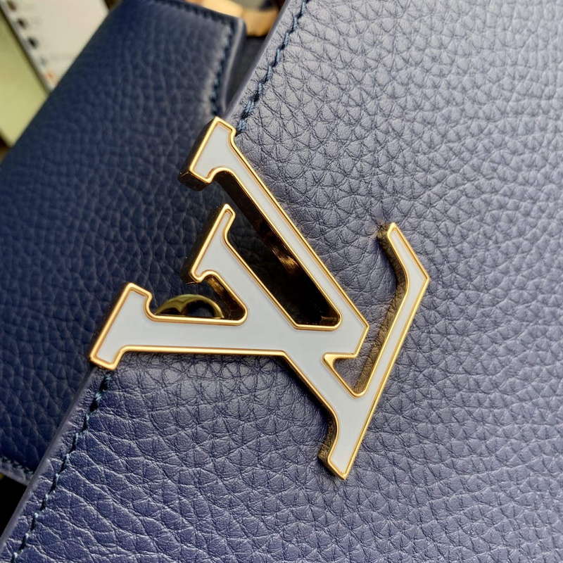 LV M23199 Louis Vuitton Capucines MM Handbag French Blue