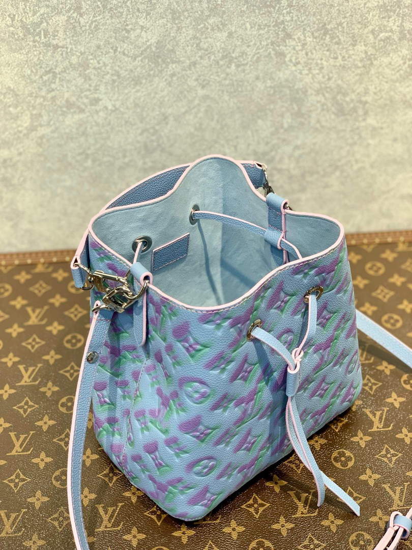 LV M46174 Louis Vuitton NONO BB Bucket Bag Blue