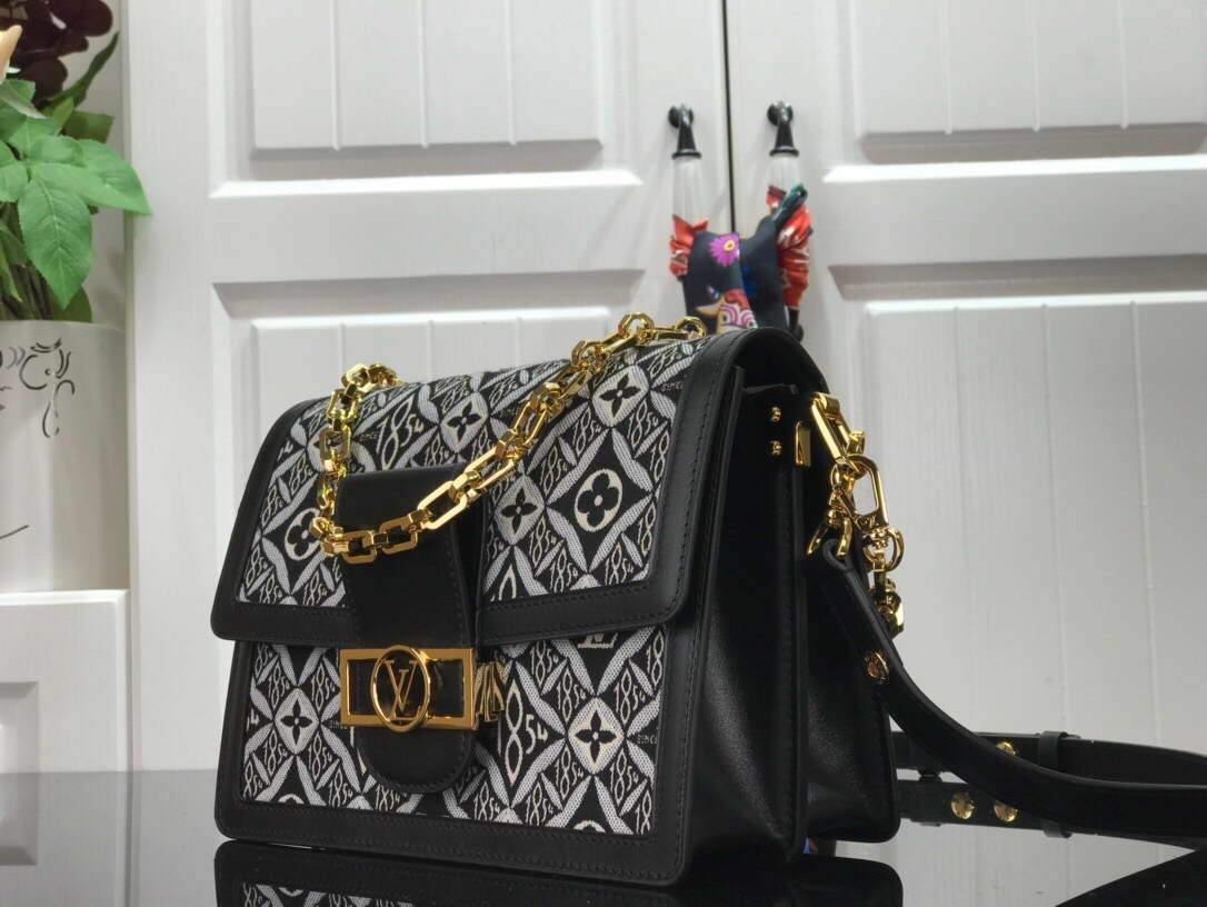 LV M57211 Louis Vuitton Since 1854 Dauphine MM Monogram Jacquard Gray