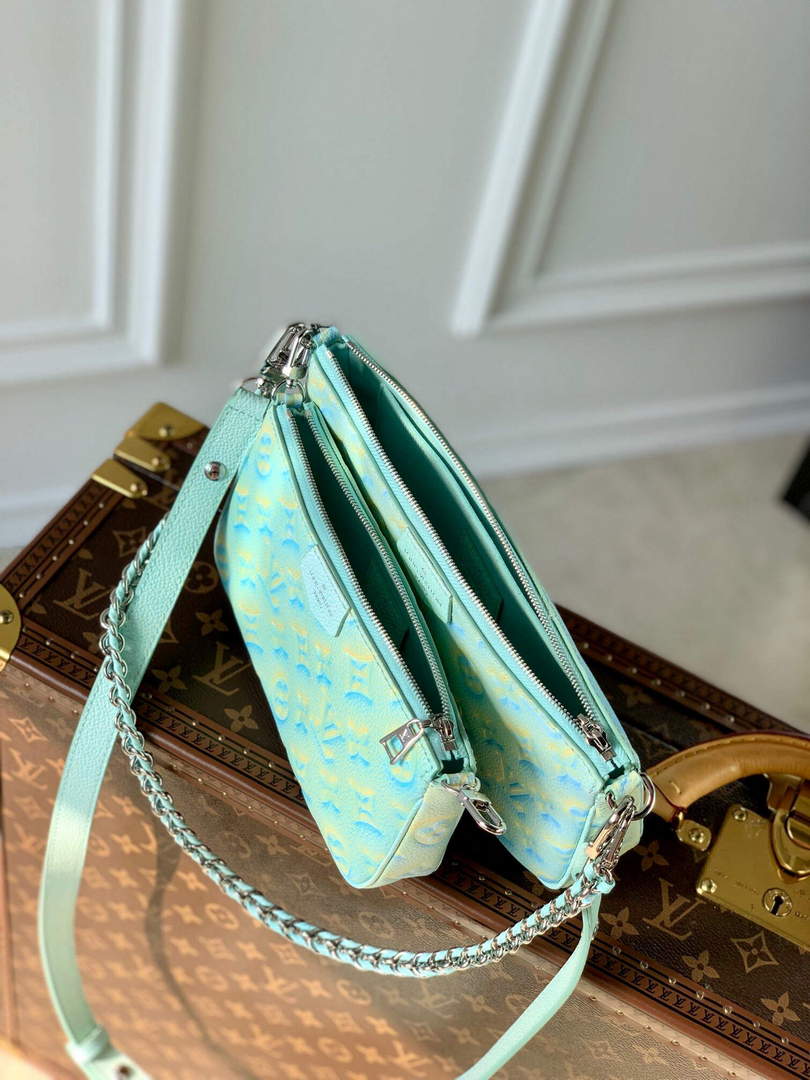 LV M46180 Louis Vuitton Multi Pochette Accessoires Vert d eau Green
