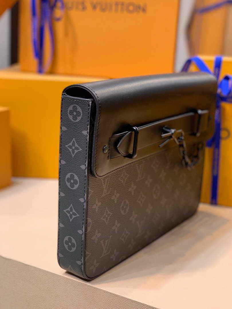 LV M80107 Louis Vuitton Pochette Steamer Monogram Eclipse