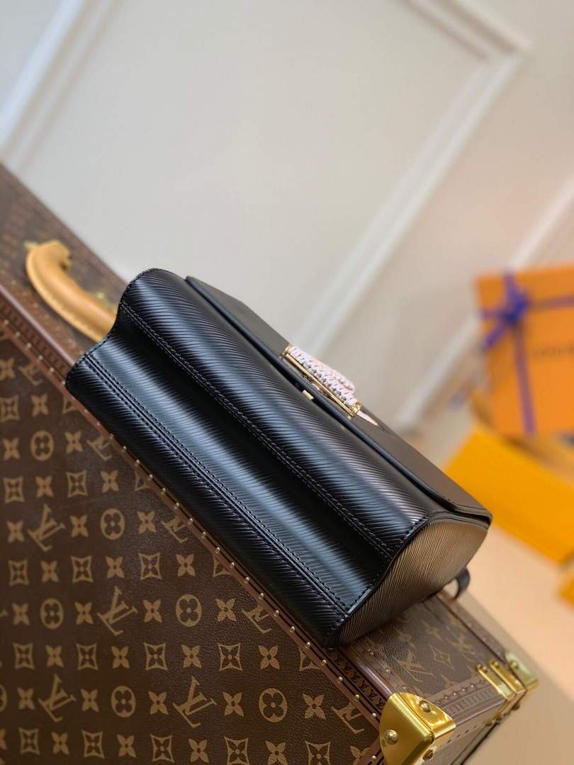 LV M57667 Louis Vuitton Twist MM Epi Handbag M57666 M57669 Black