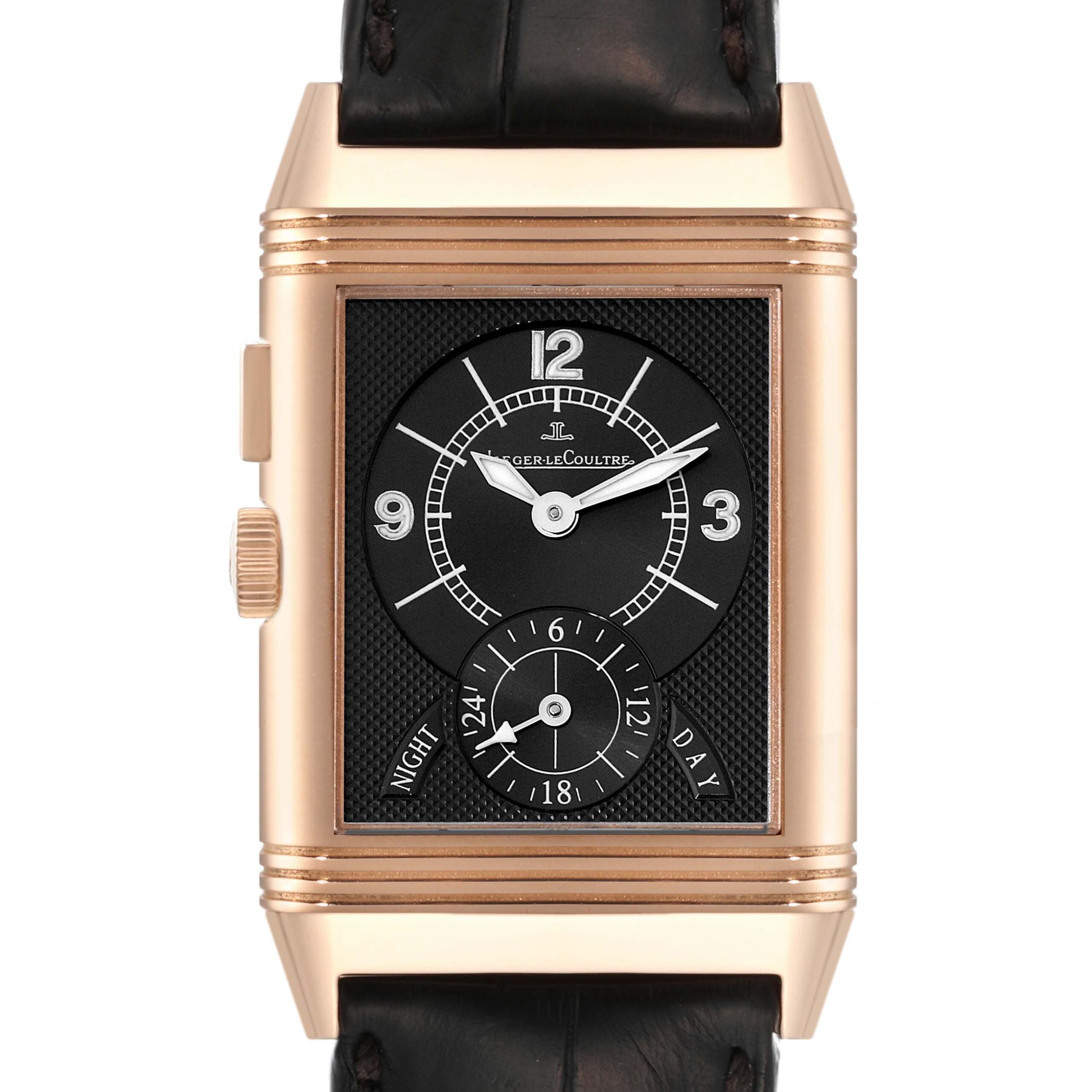 Jaeger LeCoultre Reverso Duoface Rose Gold Watch 272.2.54 Q2712410 Box Papers