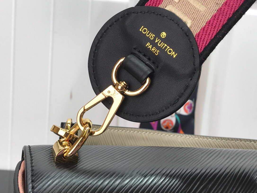 LV M57050 Louis Vuitton Twist MM Bag M57049 Epi Leather Black