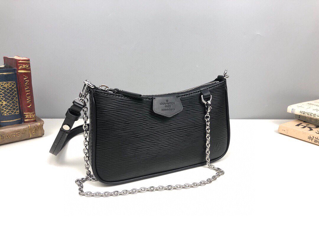 LV M80471 Louis Vuitton Easy Pouch On Strap M80480 M80483 Bag Black