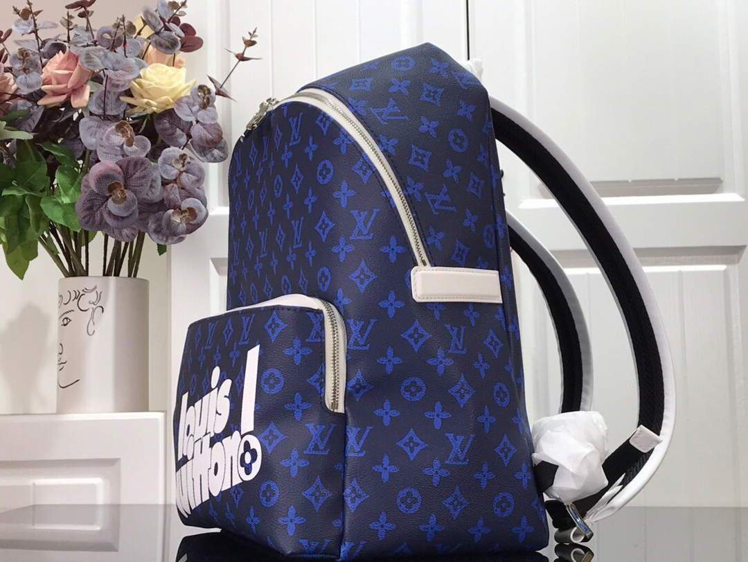 LV M46118 Louis Vuitton Apollo Backpack Blue