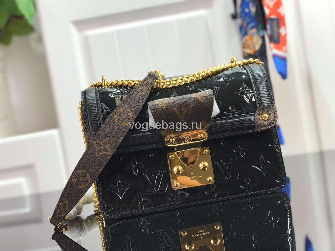 LV M90516 Louis Vuitton Wynwood Monogram Vernis Bag M90566 Black