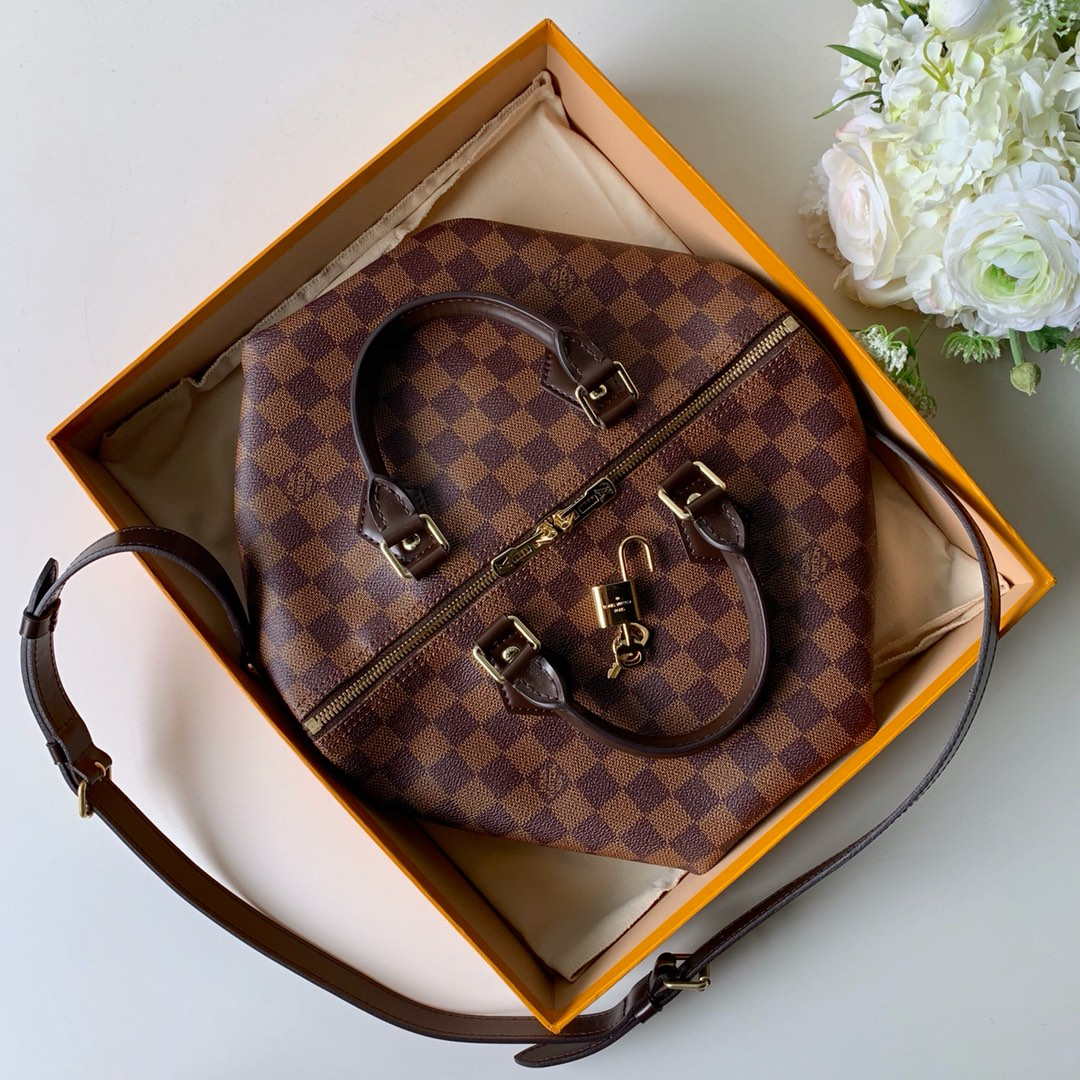 Louis Vuitton N41367 LV Speedy 30 Bag Damier Ebene Canvas
