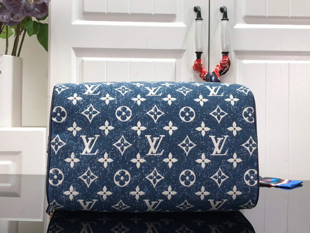 Louis Vuitton M59609 LV M59008 Speedy Bandouli��re 25cm Blue