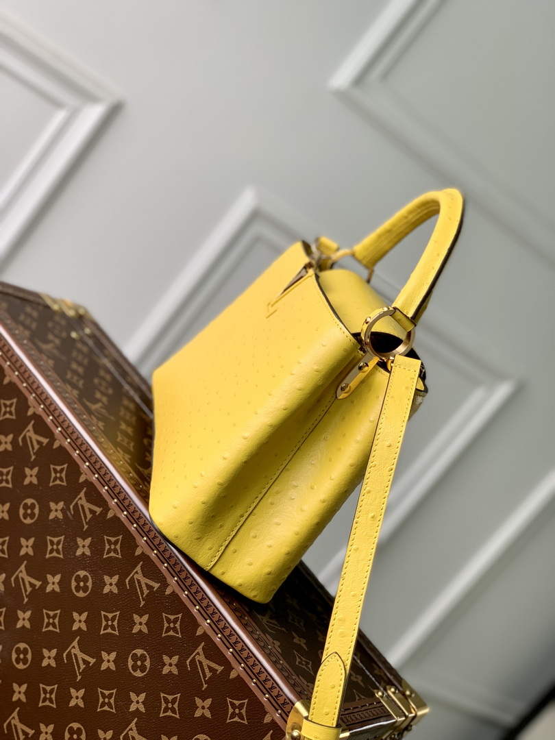 LV N81196 Louis Vuitton Capucines MM Handbag Yellow