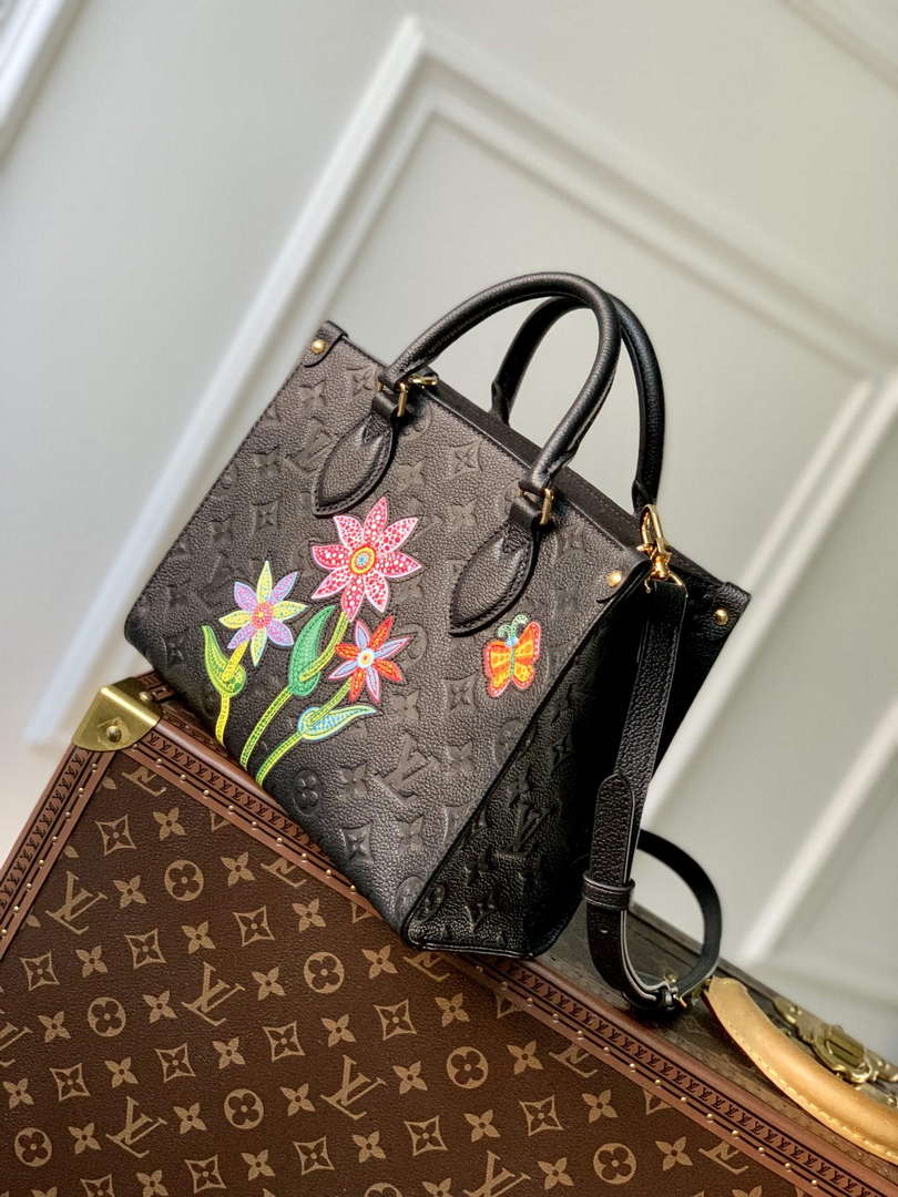 LV M21732 Louis Vuitton LV x YK OnTheGo PM Bag Black
