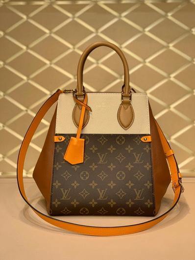 LV M45376 Louis Vuitton Fold Tote MM Monogram Brown